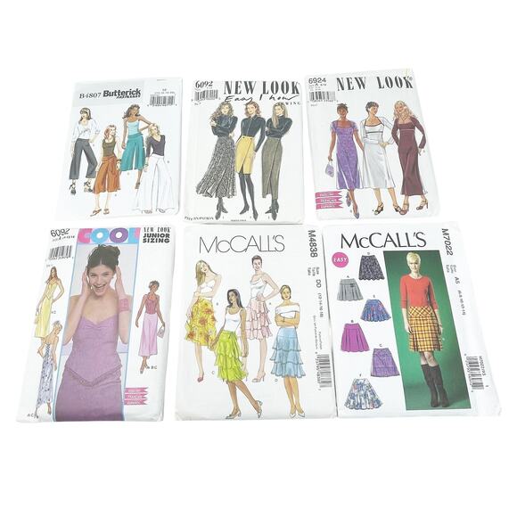McCall's Butterick New Look Lot of Sewing Patterns Lot of 6 All 90s Fashion Y2K - Picture 1 of 5